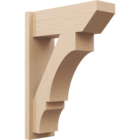 Ekena Millwork 7 1/2-in W x 20-in D x 28-in H Balboa Slat Rough Cedar Woodgrain TimberThane Outlooker, Primed Tan OUTUR075X20X28BOA24RCPR